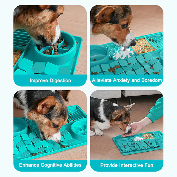 TrickyMat - 4-in-1 Silicone Snuffle & Licking Mat